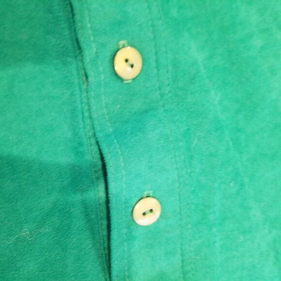Vintage Serbin Designed by Marianne 3/4 Sleeve Belted Dress Shirt Button Closure - Picture 7 of 10